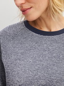 Women model is wearing  made of Cotton in Blue, Striped from the Soft Dreams series by CALIDA, Detail