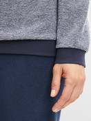 Women model is wearing  made of Cotton in Blue, Striped from the Soft Dreams series by CALIDA, Detail