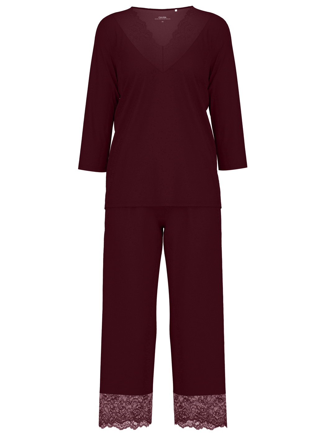 Damen - 7/8-Pyjama aus Modal in Rot, Spitze aus Serie Season Special von CALIDA