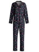 Women - Button-Up Pyjama made of 100% Cotton in Blue, Patterned, from the Family & Friends series by CALIDA