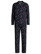 Herren - Pyjama mit Knöpfen aus 100% Baumwolle in Blau, Gemustert aus Serie Family & Friends von CALIDA