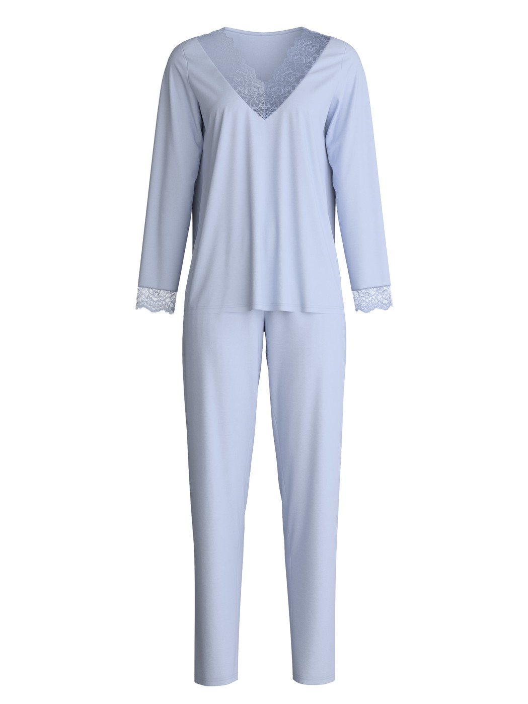Donna - Pigiami, lunghi in TENCEL™ di colore Blu, Pizzo, della serie Season Special di CALIDA