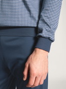 Uomo - Pigiama con polsini in 100% cotone di colore Blu, Motivo, della serie Relax Choice di CALIDA, Dettaglio