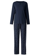 Femme - Pyjama, longue en 100% coton de couleur Bleu, Motif, de la série Sweet Dreams de CALIDA