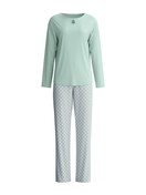 Femme - Pyjama, longue en 100% coton de couleur Turquoise, À motifs, de la série Sweet Dreams de CALIDA