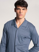 Men - Pyjama buttoned made of 100% Cotton in Blue, Checked, from the Relax Choice series by CALIDA, Detail
