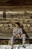 Men model is wearing  made of Flanell in Brown, Checked from the Relax Flannel Mood series by CALIDA, Additional Image