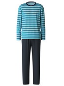 Herren - Pyjama, lang aus 100% Baumwolle in Türkis, Gestreift aus Serie Relax Enjoy von CALIDA