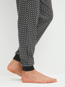 Men model is wearing  made of 100% Cotton in Black, Patterned from the Relax Cosy Vibes 4 series by CALIDA, Detail