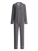 Damen - Pyjama mit Knöpfen aus TENCEL™ Modal und Seide aus Modal in Beige, Gemustert aus Serie Moonlight Dreams von CALIDA