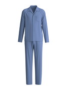 Uomo - Pigiama con bottoni in 100% cotone di colore Blu, Tinta unita, della serie Relax Choice 1 di CALIDA