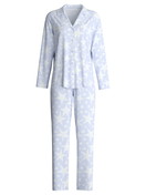 Women - Button-Up Pyjama made of 100% Cotton in Blue, Patterned, from the Cosy Nights series by CALIDA