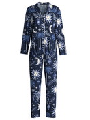 Women - Button-Up Pyjama made of 100% Cotton in Blue, Patterned, from the Winter Dreams series by CALIDA