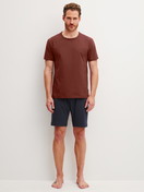 Men model is wearing  made of 100% Cotton in Brown, Unicoloured from the Relax Essentials series by CALIDA, Front view