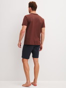 Men model is wearing  made of 100% Cotton in Brown, Unicoloured from the Relax Essentials series by CALIDA, Back view