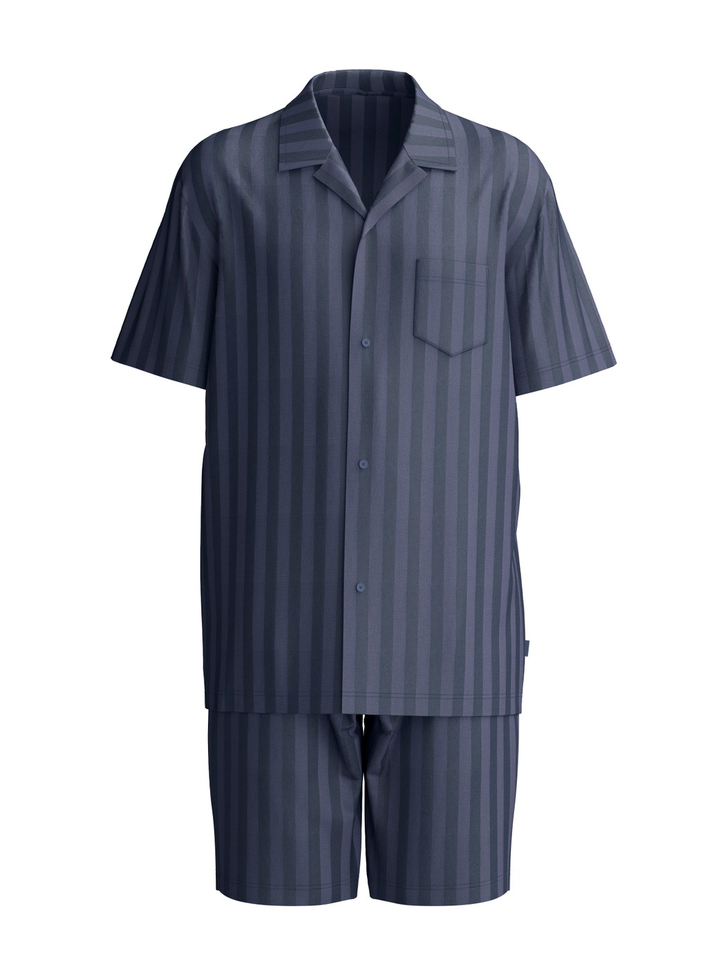 Uomo - Pigiama corto in Lyocell di colore Grigio, A righe, della serie Relax Lux di CALIDA