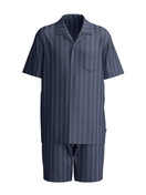 Uomo - Pigiama corto in Lyocell di colore Grigio, A righe, della serie Relax Lux di CALIDA