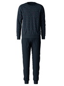 Uomo - Pigiama con polsini in 100% cotone di colore Blu, Motivo, della serie Relax Selected 6 di CALIDA