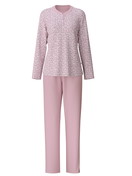 Women - Pyjamas, long made of 100% Cotton in Purple, Floral, from the Midnight Flowers series by CALIDA