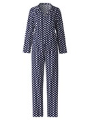 Women - Pyjamas, buttoned through made of 100% Cotton in Blue, Patterned, from the Cotton Special series by CALIDA