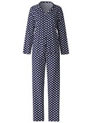Women - Pyjamas, buttoned through made of 100% Cotton in Blue, Patterned, from the Cotton Special series by CALIDA