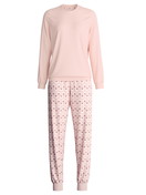 Donna - Pigiama con polsini in 100% cotone di colore Rosa, Floreale, della serie Midnight Flowers di CALIDA