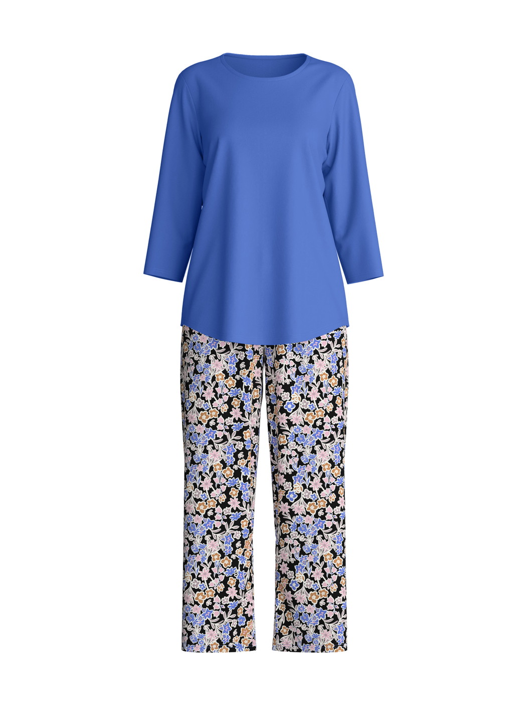 Femme -  en 100% coton de couleur Bleu, À motifs, de la série Flower Dreams de CALIDA