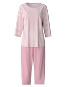 Women - 3/4 pyjamas made of 100% Cotton in Pink, Checked, from the Cotton Special series by CALIDA