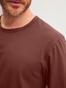 Men model is wearing  made of 100% Cotton in Brown, Unicoloured from the Relax Essentials series by CALIDA, Detail
