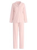 Femme - Pyjama à boutons en 100% coton de couleur Rose, Unicolore, de la série Night Lovers de CALIDA