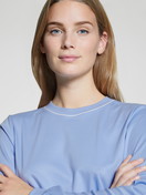 Damen - Bündchen-Pyjama aus 100% Baumwolle in Blau, Motiv aus Serie Night Lovers von CALIDA, Detail
