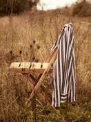 Women - Button-Up Pyjama made of 100% Cotton in Green, Striped, from the Night Lovers series by CALIDA, Detail