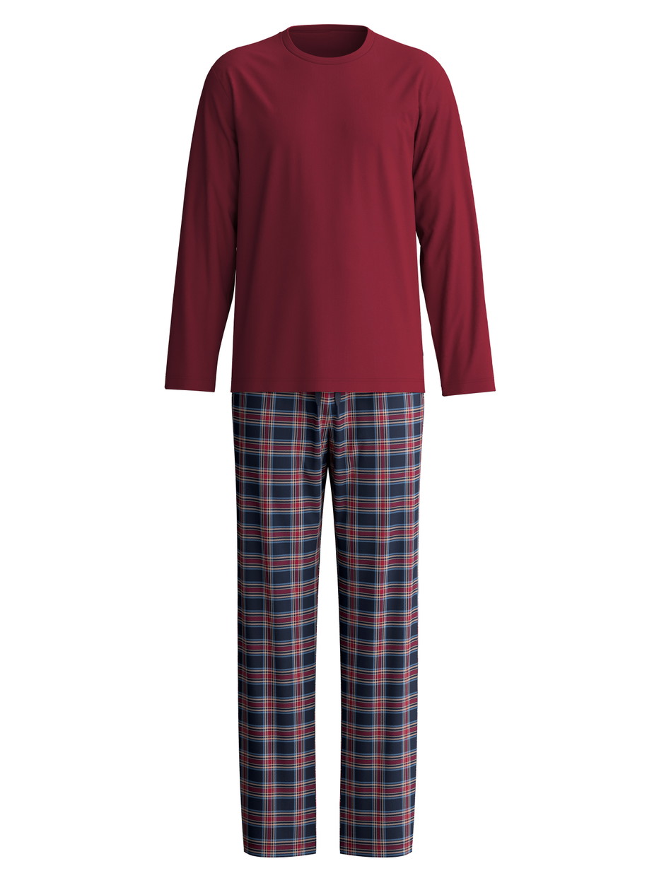 Herren - Pyjama, lang aus 100% Baumwolle in Blau, Kariert aus Serie Family & Friends von CALIDA