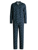 Men - Button-Up Pyjama made of 100% Cotton in Blue, Patterned, from the Relax Swiss Resort series by CALIDA