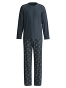 Herren - Pyjama, lang aus 100% Baumwolle in Blau, Gemustert aus Serie Family & Friends von CALIDA