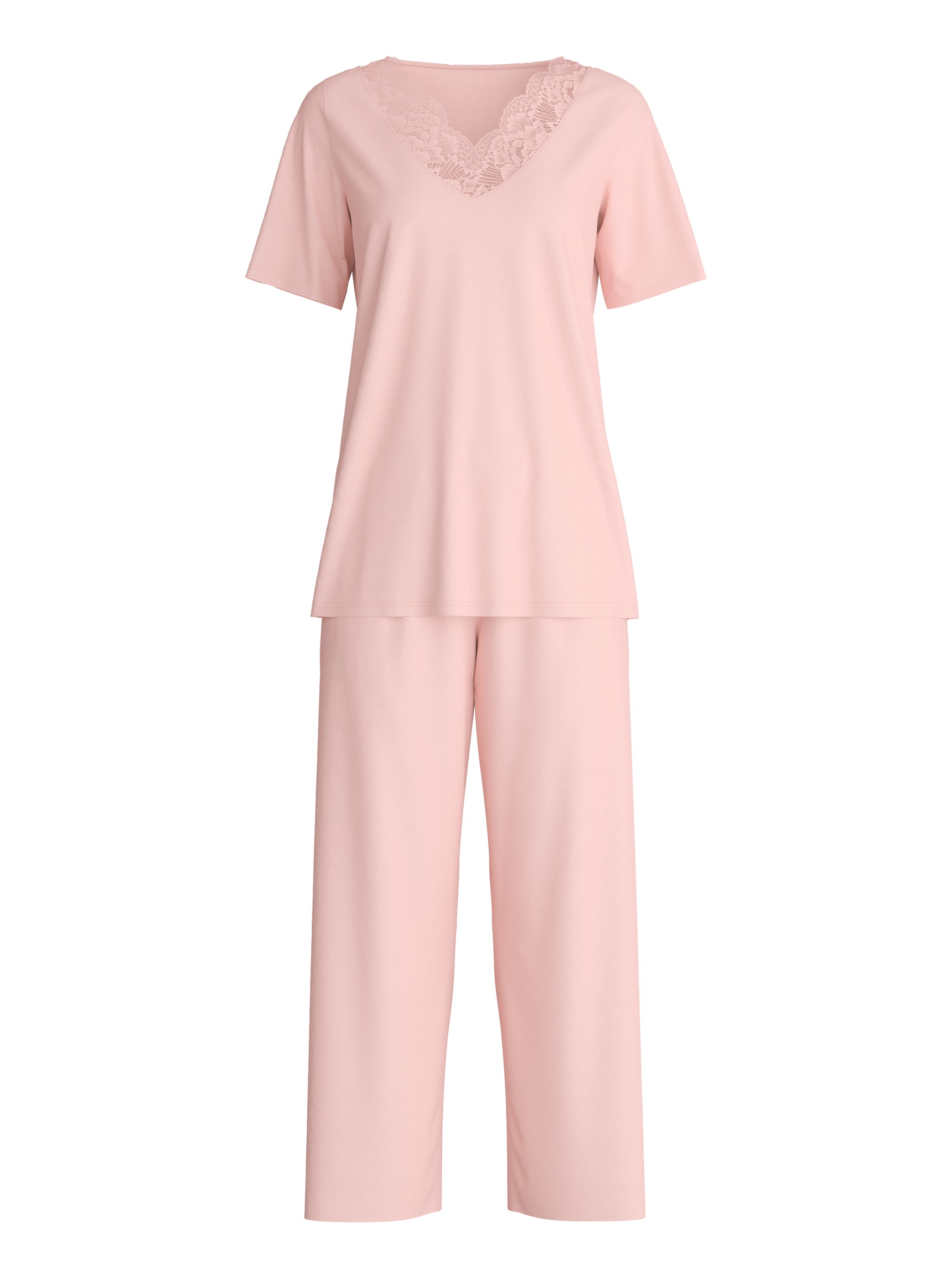 Damen - 7/8-Pyjama aus Modal in Rosa, Spitze aus Serie Elegant Dreams von CALIDA
