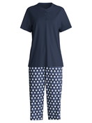 Women - Capri Pyjama made of 100% Cotton in Blue, Patterned, from the Daylight Dreams series by CALIDA