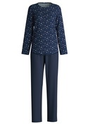 Donna - Pigiama con bottoni in 100% cotone di colore Blu, Modello, della serie Midnight Dreams di CALIDA