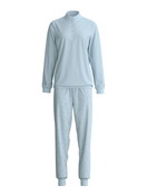 Women - Ribbed Cuff Pyjamas made of 100% Cotton in Blue, Patterned, from the Midnight Dreams series by CALIDA