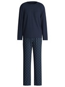 Uomo - Pigiami, lunghi in 100% cotone di colore Blu, Modello, della serie Relax Selected 4 di CALIDA