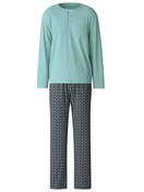 Uomo - Pigiami, lunghi in 100% cotone di colore Turchese, Modello, della serie Relax Selected 2 di CALIDA