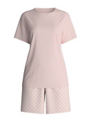 Damen - Kurz-Pyjama aus 100% Baumwolle in Rosa, Gemustert aus Serie Easter Nights von CALIDA