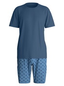 Men - Short pyjama made of 100% Cotton in Blue, Checked, from the Relax Streamline 2 series by CALIDA