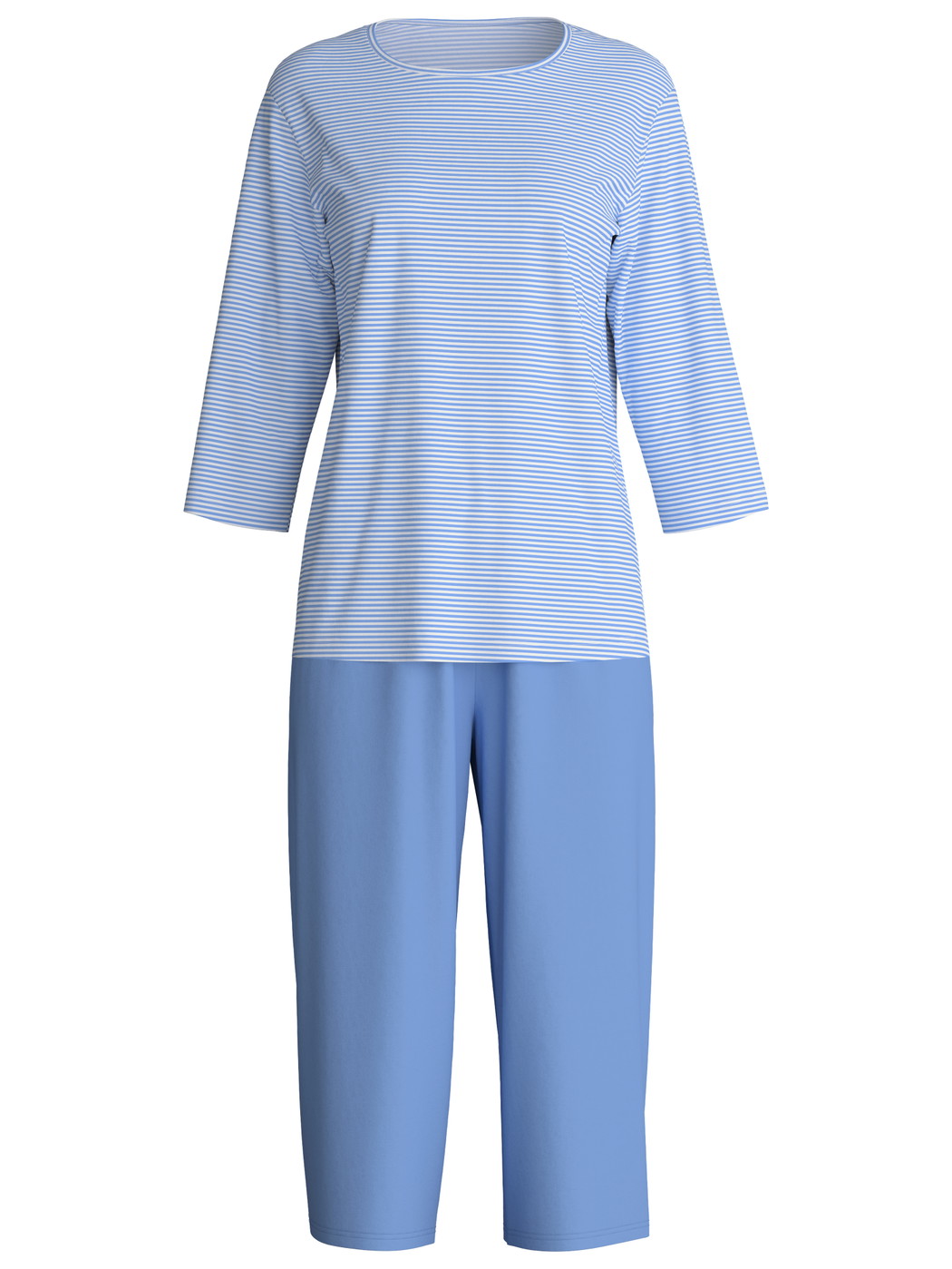 Women - Capri Pyjama made of 100% Cotton in Blue, Patterned, from the Lovely Nights series by CALIDA