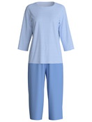 Women - Capri Pyjama made of 100% Cotton in Blue, Patterned, from the Lovely Nights series by CALIDA