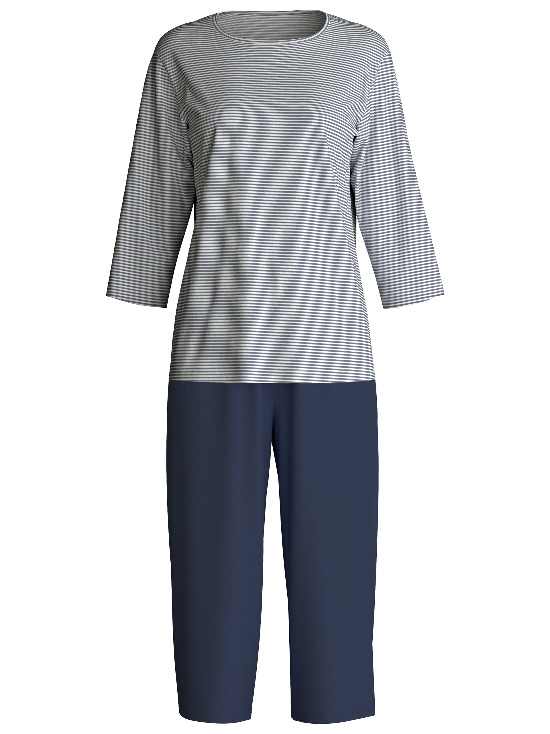 Women - Capri Pyjama made of 100% Cotton in Blue, Patterned, from the Cotton Special series by CALIDA