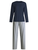 Donna - Pigiami, lunghi in 100% cotone di colore Blu, Modello, della serie Cotton Special di CALIDA