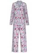 Women - Button-Up Pyjama made of 100% Cotton in Purple, Floral, from the Spring Flower Dreams series by CALIDA