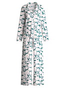 Women - Button-Up Pyjama made of 100% Cotton in Turquoise, Floral, from the Botanic Dreams series by CALIDA