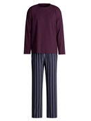 Herren - Pyjama, lang aus 100% Baumwolle in Rot, Gestreift aus Serie Relax Streamline 4 von CALIDA